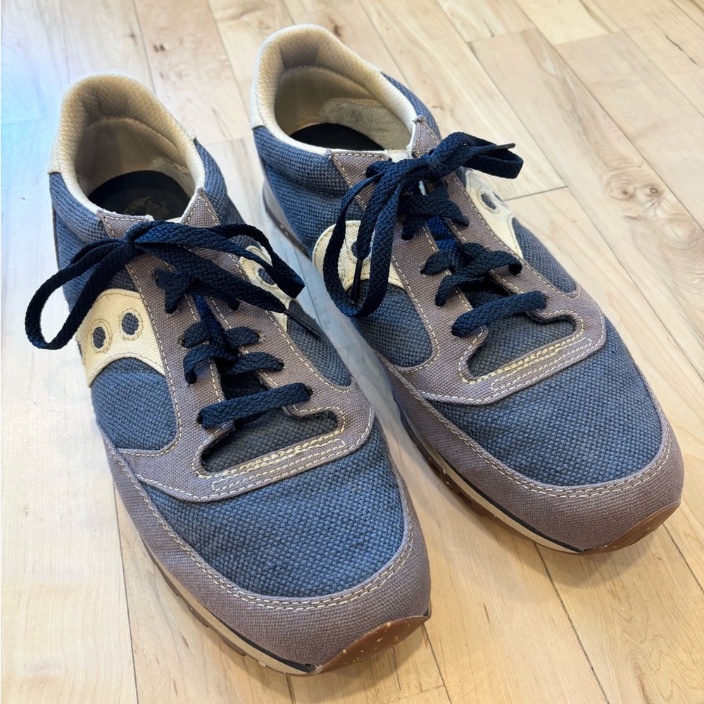 Saucony Jazz Men’s Sneakers Blue and Gray Casual Shoe Running Size USA 11